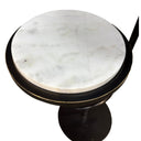 Modern Accent Table White Banswara Marble
