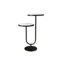 Modern Accent Table White Banswara Marble