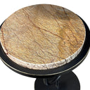 Two-tiered Marble Accent Table in Forest Brown