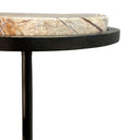Two-tiered Marble Accent Table in Forest Brown