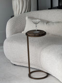 Portobello Accent Table Brown Emperador Marble