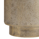 Aged Gold Corrugated Set of Three Iron Floor Planters