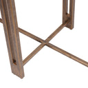 Black Sandblasted Wood and Champagne Frame Console Table