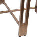 Round Black Sandblasted Wood and Champagne Frame Side Table