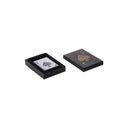 Black and Gold Inlay Card Box with playing cards