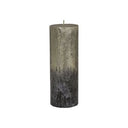 Fluid Home Interiors black and metallic gold ombre wax pillar candle 7x19cm
