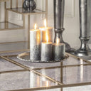 Fluid Home Interiors black and metallic gold ombre wax pillar candle 7x19cm