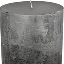 Black and Silver Ombre Pillar Candle 10x10cm