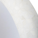 Decorative bone inlay round mirror with lustrous natural finish
