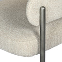 Cream Boucle Upholstered Dining Chair