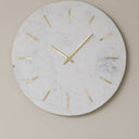 Brass Inlay And Marble Wall Clock - Libra Interiors