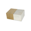 Fluid Home Interiors - Luxe Brass and White Storage Box - Libra Interiors