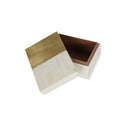 Fluid Home Interiors - Luxe Brass and White Storage Box - Libra Interiors