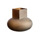Brown Opaque Glass Small Vase