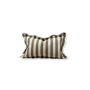 Brown Stripe Scalloped Edge Cushion Cover 50x30cm