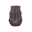 Brown ceramic accent vase with tactile faceted finish for modern interiors