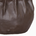 Textured matte brown ceramic vase for coffee tables, consoles and shelving