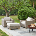Wicker Outdoor Arm Chair Beige 
