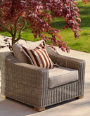 Wicker Outdoor Arm Chair Beige 
