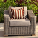 Wicker Outdoor Arm Chair Beige 