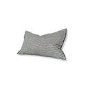 Striped Linen Charcoal Cushion Cover 50x30cm