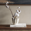 Coralie Decorative Glazed Vase Small White