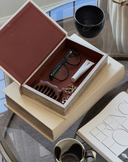 Cream Decorative Book Boxes (Set of 2)