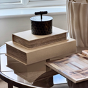 Cream Decorative Book Boxes (Set of 2)