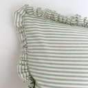 Sage Stripe Ruffle Cushion Cover 50X30cm