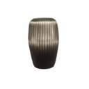 Dark Grey Ribbed Glass Vase