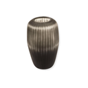 Dark Grey Ribbed Glass Vase