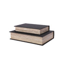 Dark Decorative Book Boxes (Set of 2)