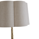 Gold Textured Floor Lamp with Linen Shade