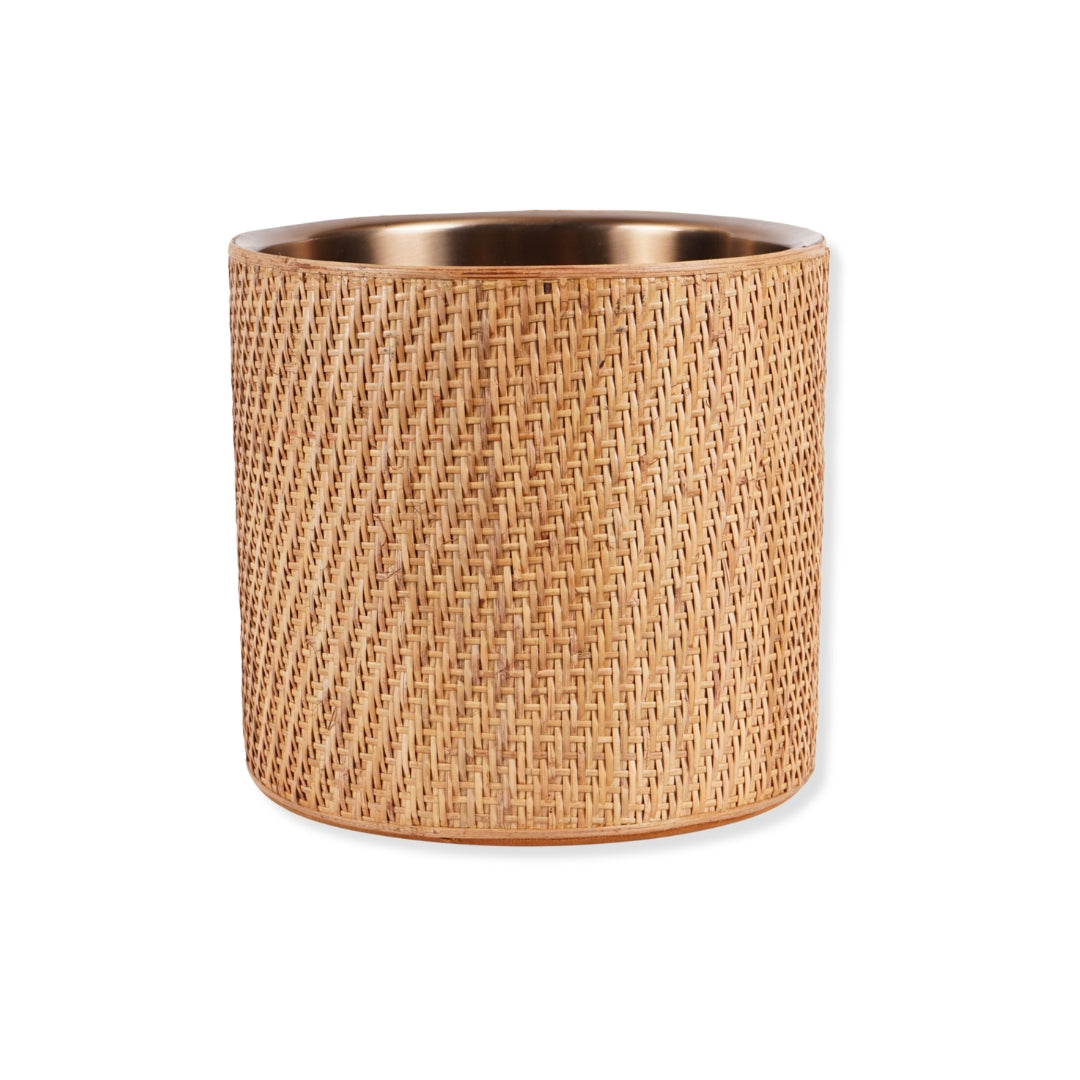 Dawn Rattan Luxe Gold Champagne Cooler – Fluid Home Interiors