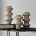 Cream Enamel Iron Vase Large