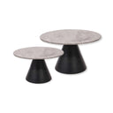 Fluid Home Interiors - The Tivali Charcoal Black and Dark Travertine Coffee Tables - Libra Interiors