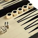 Games Black and White Foldable Backgammon Set