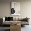 Fluid Home Interiors - Nude, Gold and Black Framed Abstract Canvas - Libra Interiors