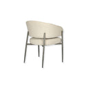 Cream Boucle Upholstered Dining Chair