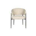 Cream Boucle Upholstered Dining Chair