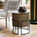 Fluid Home Interiors - The Hampstead Antique Gold Side Table - Libra 