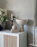 Sahara Travertine Pedestal Bowl