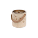 Wooden Ice Bucket with Brass Finish