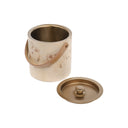 Wooden Ice Bucket with Brass Finish