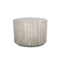 Round textured Stone Composite Coffee Table