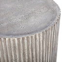 Round ribbed textured side table