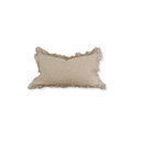 Linen  Light Brown Stripe Ruffle Cushion Cover 50x 30cm