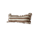 Madeleine Rust Wide Stripe Ruffle Cushion Cover 