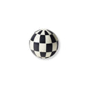 Black & White Check Resin Decorative Ball - Libra Interiors