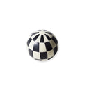 Black & White Check Resin Decorative Ball - Libra Interiors